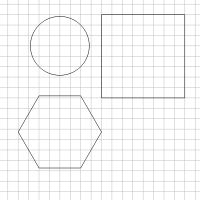 Screenshot of basic shapes in Create