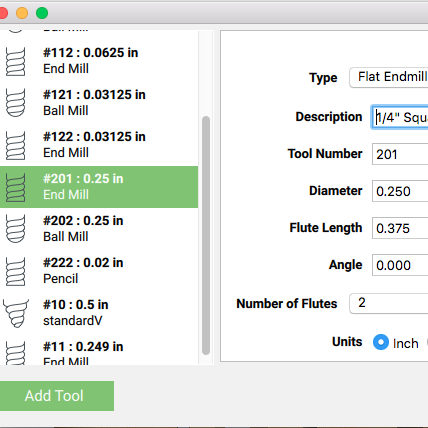 Tool library in Create