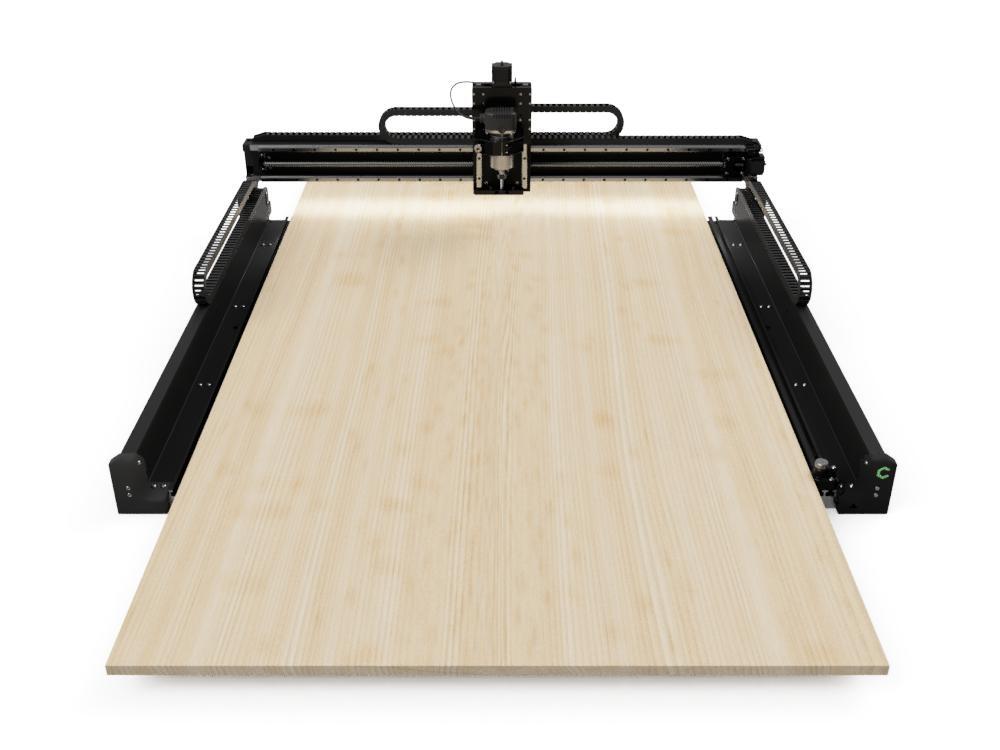Shapeoko 5 Pro cutting a 4x8 sheet of plywood